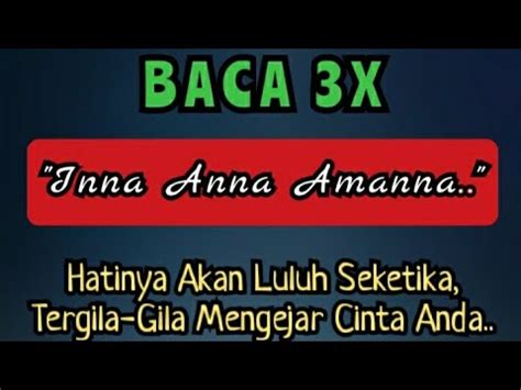 Baca X Inna Anna Amanna Hatinya Akan Luluh Tergila Gila Padamu