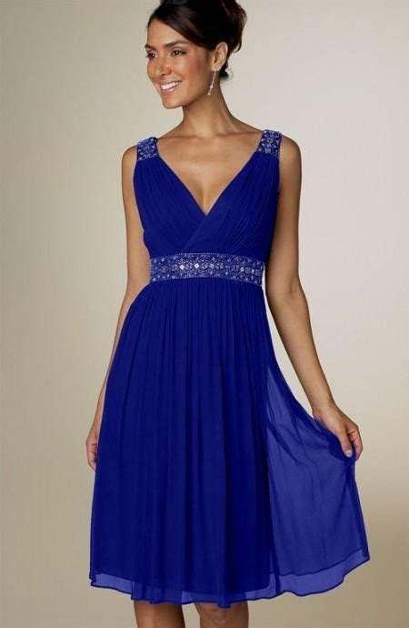 Royal Blue Knee Length Bridesmaid Dresses Looks 2023 2024 B2b Fashion Dresses To Wear To A