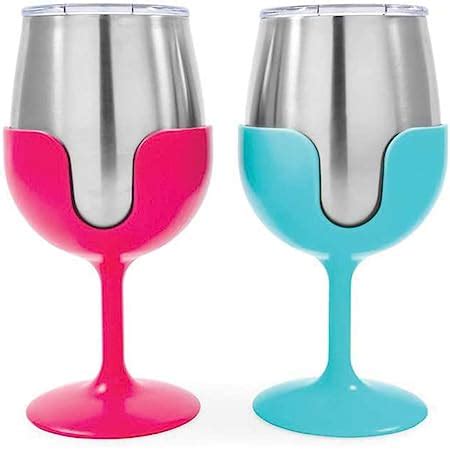 Amazon Finedine Stainless Steel Drinking Cup Wineglasses Double