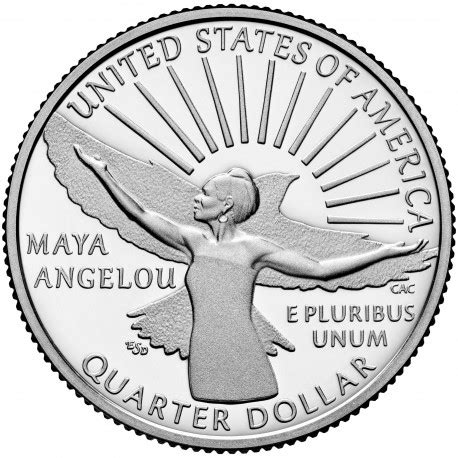 Moneda X Estados Unidos Centavos D Maya Angelou Serie