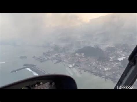 Le immagini dallalto della città di Lahaina alle Hawaii devastata