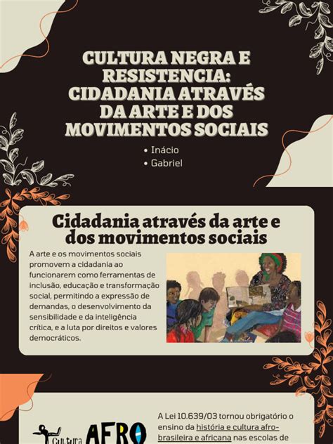 Áreas Sociais Onde Elementos Da Cultura Negra Podem Ser Identificados - Cidadania e Cultura Negra no Brasil | PDF | Movimentos sociais | Brasil