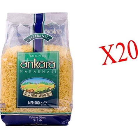 Nuhun Ankara Ankara Vitaminli Tel Şehriye 500 gr x 20 li Fiyatı