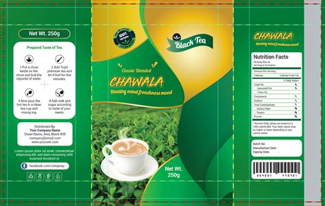 Tea Packaging Template On Behance