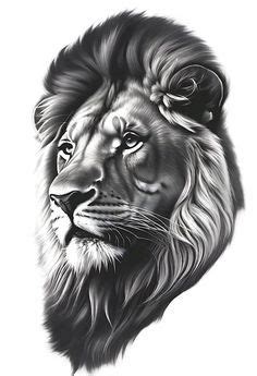 Pin By Toadtattooist On Lions In Lion Head Tattoos Black And