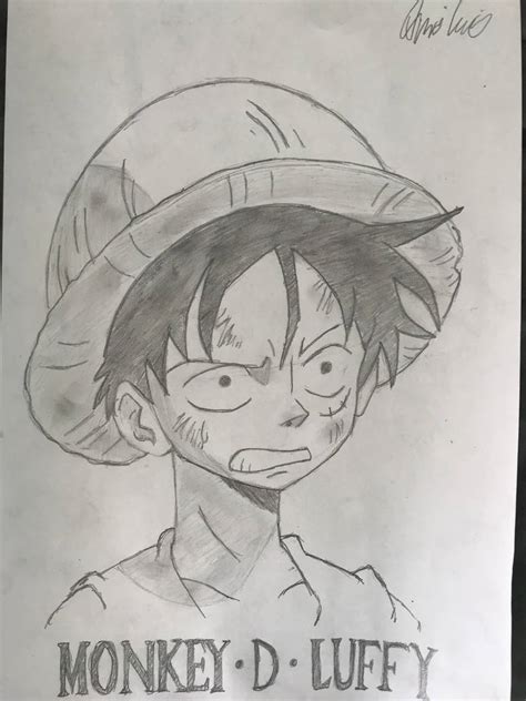 Monkey D Luffy pencil sketch by SupremeBSM on DeviantArt