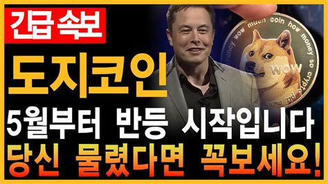 도지코인 긴급속보🔥 도지코인으로 테슬라 살수있다고 5월부터 도지코인 폭등갑니다 Youtube