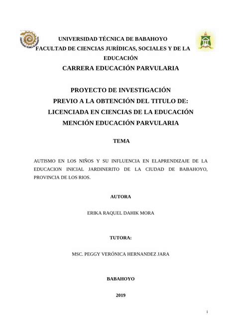 PDF CARRERA EDUCACIÓN PARVULARIA PROYECTO DE DOKUMEN TIPS