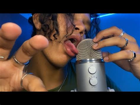 ASMR 1025 PURE MOUTH SOUNDS FAST AND AGGRESSIVE SPIT PAINTING HAND