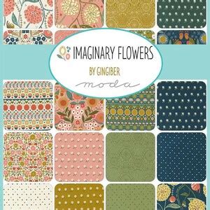 Imaginary Flowers Moda Layer Cake 42 10 Precut Fabric Quilt Squares By