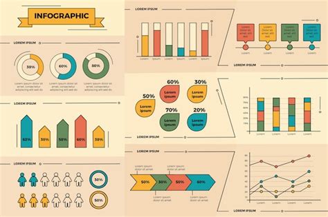 Infographie Design Plat Avec Des Couleurs Vintage Vecteur Gratuite