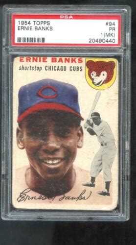 Topps Ernie Banks Rookie Rc Psa Mk Graded Baseball Card