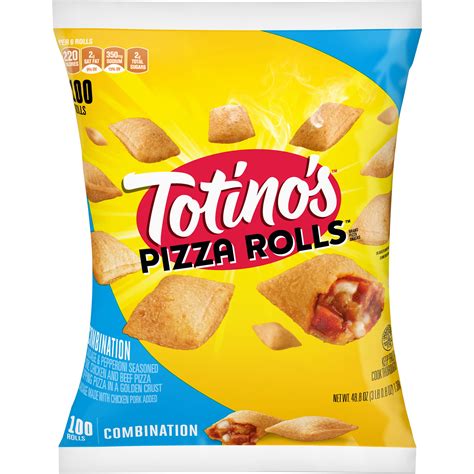 Totino's Pizza Rolls, Combination, 100 Rolls, 48.85 oz Bag - Walmart ...