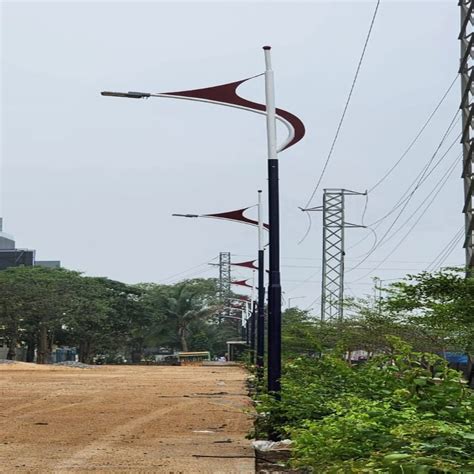 Single Arm Steel Tubular Pole For Street Length 9 M At Rs 14000