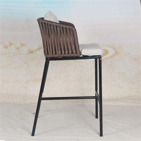 Patio Rattan Weaving Chair With Cushion Outdoor Wicker Dining Table