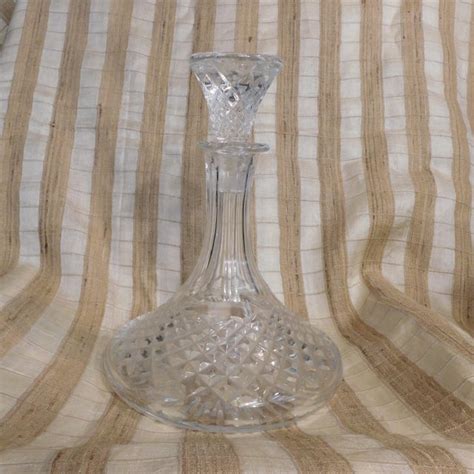 1930s Cut Glass Ships Decanter With Matching Stopper Chairish