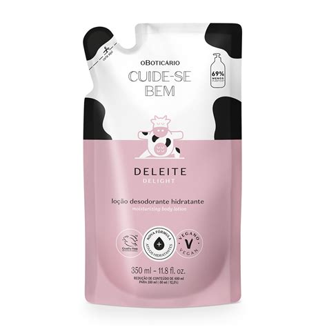 Refil Loção Hidratante Desodorante Corporal Cuide se Bem Deleite 350ml