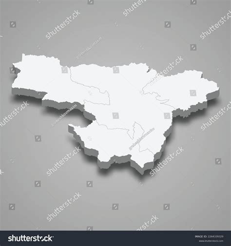 D Isometric Map Pichincha Province Ecuador Stock Vector Royalty Free