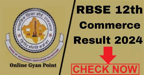 Rbse 12th Commerce Result 2024 Name Wise Roll Number Wise Check