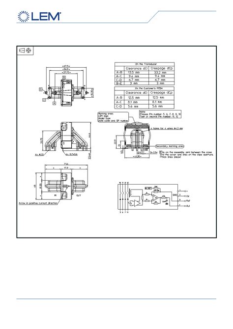 Ctsr Tp Sp Datasheet Pages Lem Current Transducer