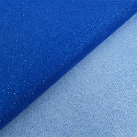 Tissu Tulle Paillette Bleu Royal Cm Mercerine