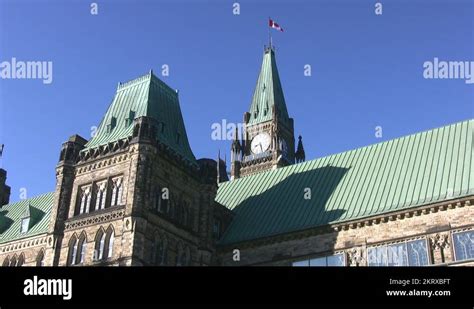 Peace tower clock with the canadian flag Stock Videos & Footage - HD ...