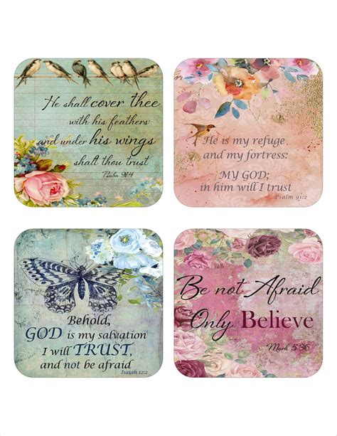 Bible Scripture Coasters Religious T Bible Verse Coaster