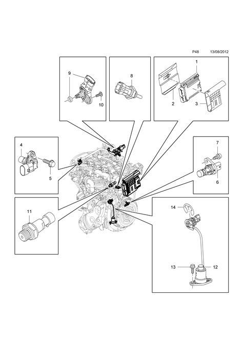 Opel Astra J Senseurs De Transmission Et Module De Commande Du Moteur