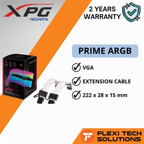 XPG Prime ARGB Extension Cable 8 Pin 6 2 VGA GPU Graphics Card Sleeved