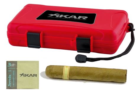 Xikar Reisehumidor für 5 Zigarren rot 1205rdxi raucher xxl