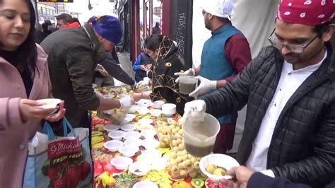 Free Indian Street Food Pani Puri And Freshly Made Bread Pakoras At