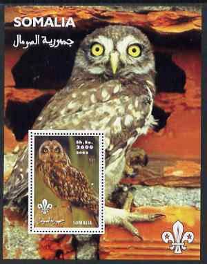 Somalia Owls Perf Souv Sheet M N H Private Issue