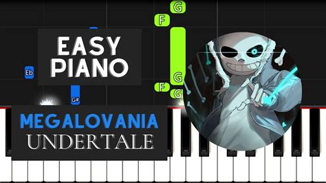 Megalovania Easy Piano Tutorial Undertale Youtube