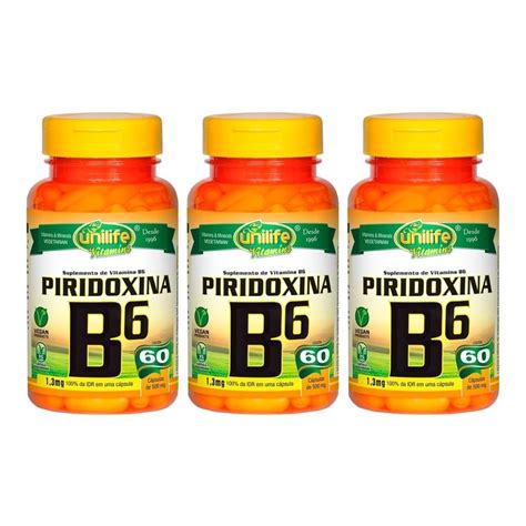 Kit Vitamina B Piridoxina C Psulas Mg Unilife Em Promo O Na