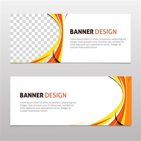 Banner Orange Design Kostenlose Vektor