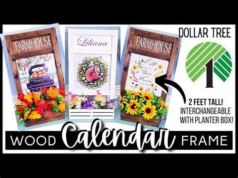 New Dollar Tree Diy Calendar Display Planter Box Interchangeable