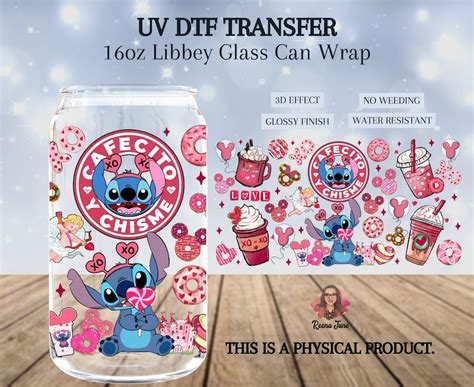 Cafecito Y Chisme Uv Dtf Cup Wrap For 16oz Glass Can Etsy