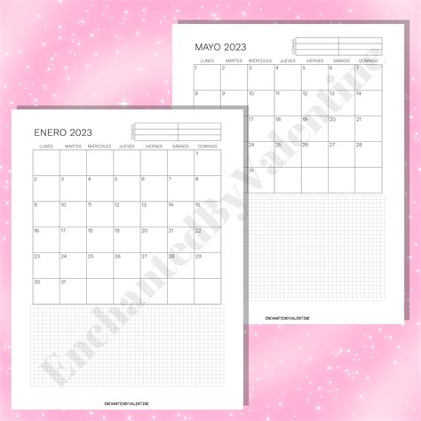 2023 Calendario En Español Dated Monthly Calendar Printable Letter