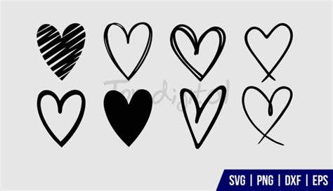 Heart Svg Png Dxf Eps Bundle Gravectory