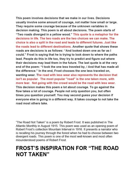 The Road Summary | PDF | Poetry