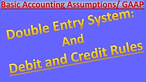 Duality Concept Double Entry System Essential Foundations For Debit And Credit Rules Youtube