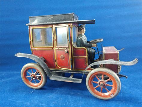 Asgw Gunthermann German Tin Litho Windup Toy Car Touring Car Limo Early