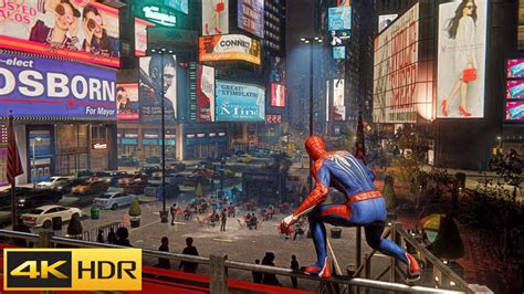 Marvels Spider Man Times Square Looks Stunning On Pc Next Gen Ultra