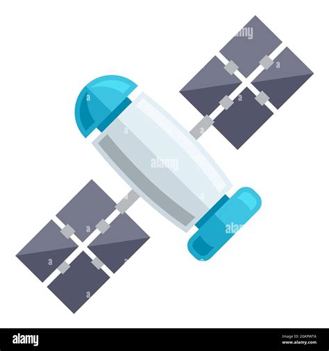 Illustration Of Satellite Icon In Cartoon Style Image For Cards And