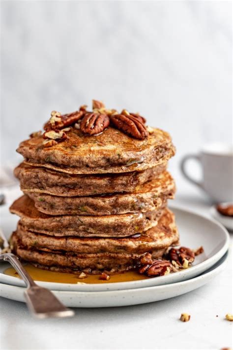 Fluffy Whole Wheat Zucchini Bread Pancakes Ambitious Kitchen