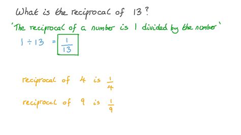 Question Video Finding The Reciprocal Of A Given Number In The