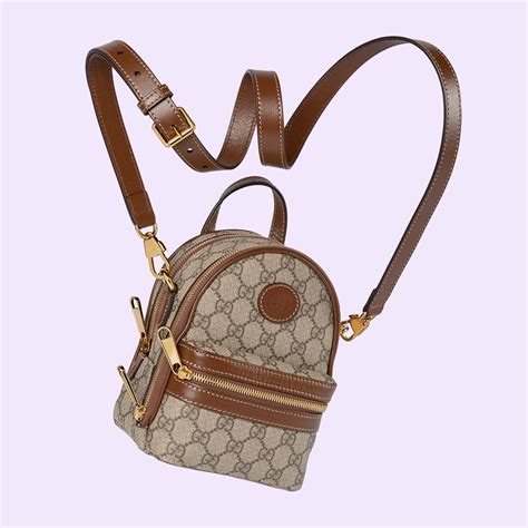 Multi Function Bag With Interlocking G In Beige And Ebony Supreme