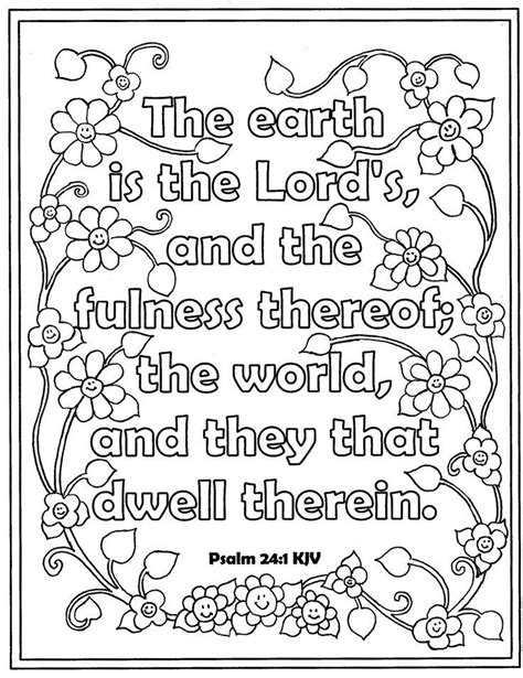 You Are Welcome To Print The Psalm 24 1 Coloring Page That I Made The