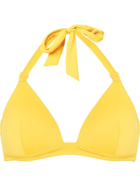 Buy Amir Slama Halterneck Bikini Top Yellow At Off Editorialist