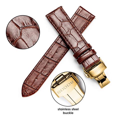 Geniune Leather Calfskin Watch Band For Men